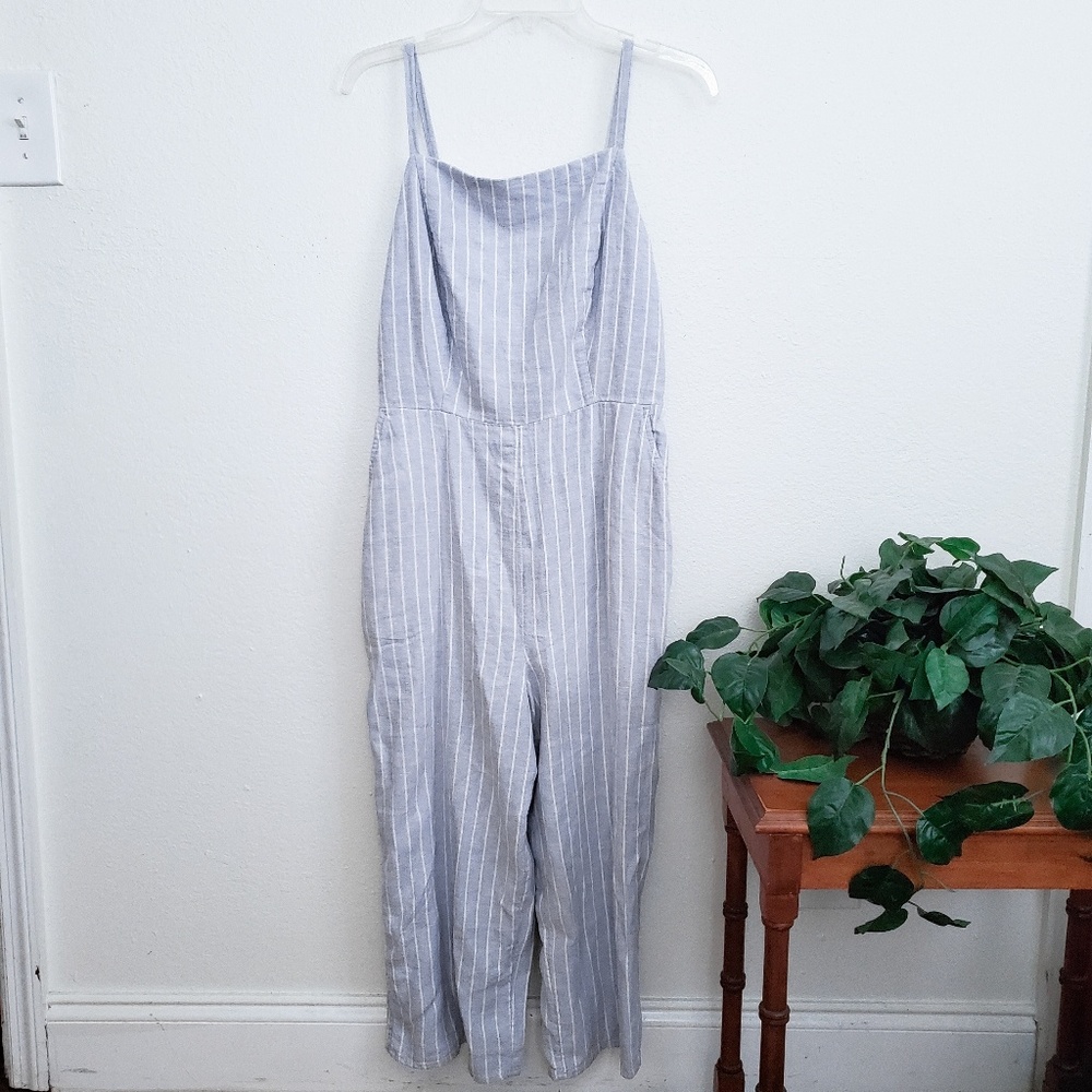 Old Navy Blue & White Wide Leg Jumpsuit